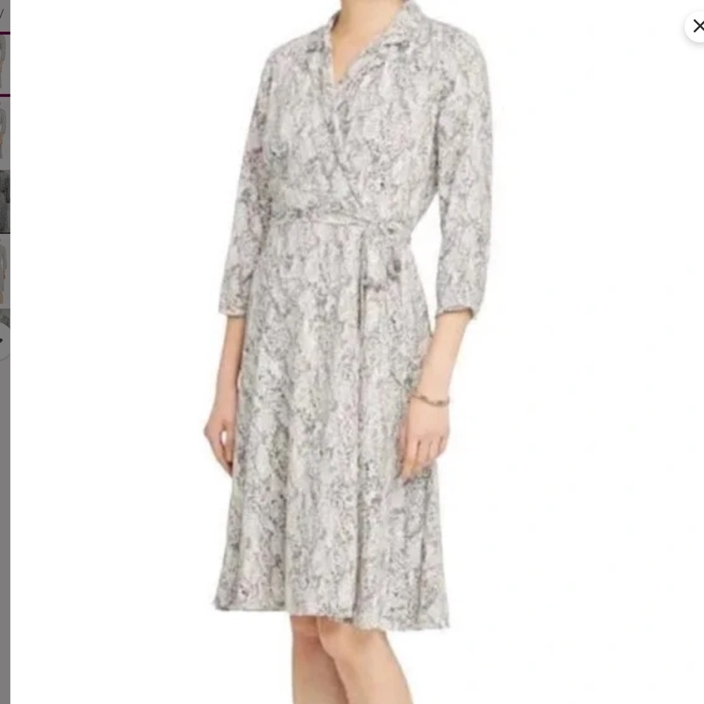 Ann Taylor Factory snake print wrap dress Size 2